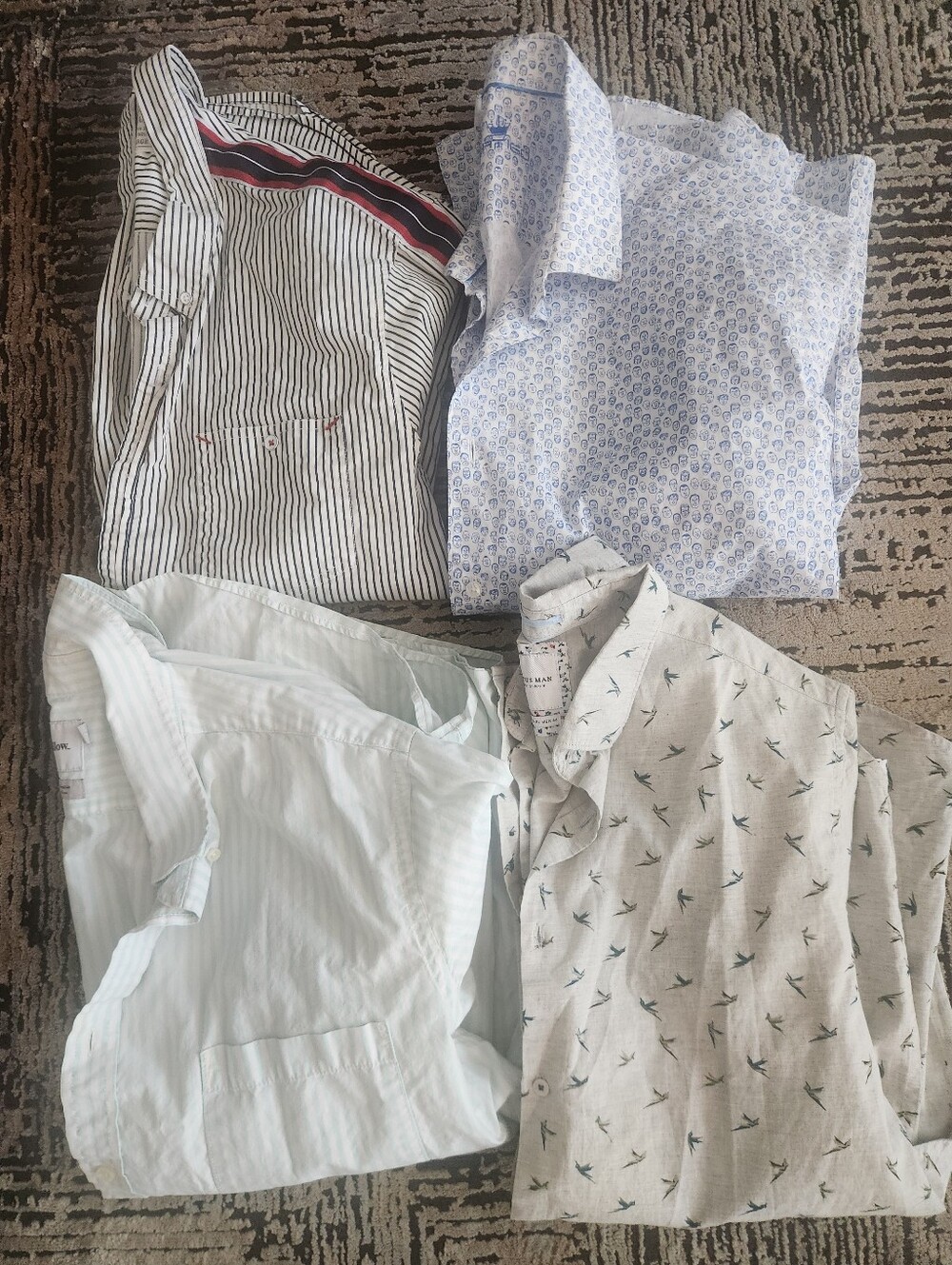 Men Short Sleeve Shirts, Four, Size XL